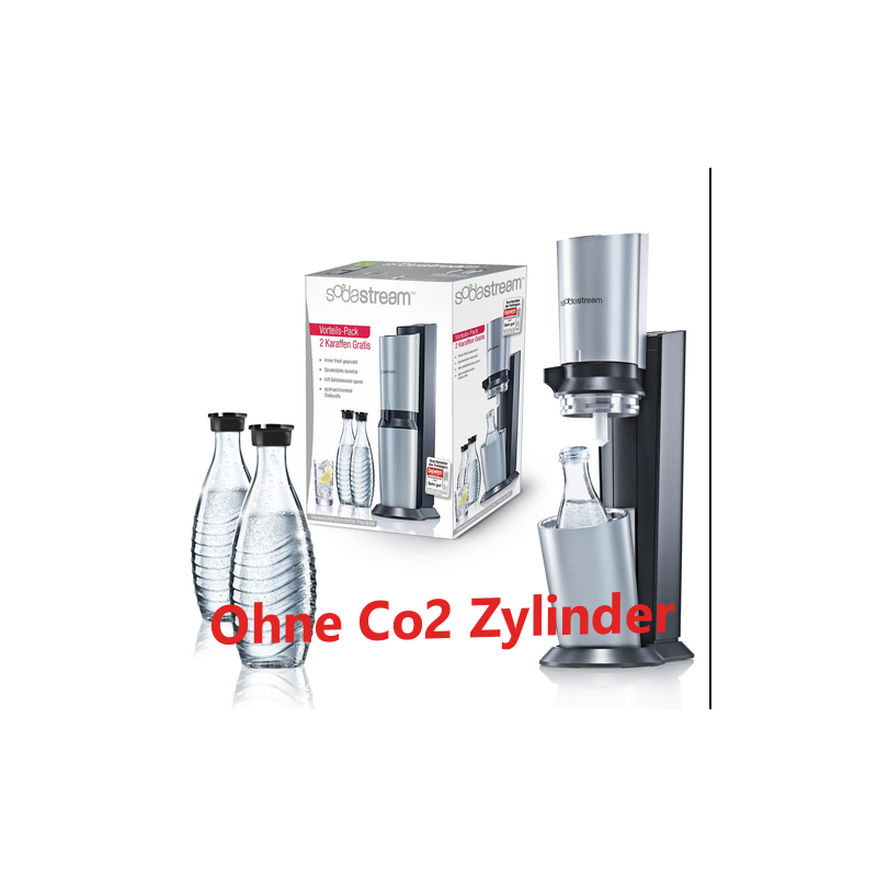 SODASTREAM Crystal mit 3 Karaffen ohne Co2 Zylinder