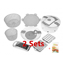 2er Sets-Genius Salat Chef Junior 10tlg.(Farbe Grau)