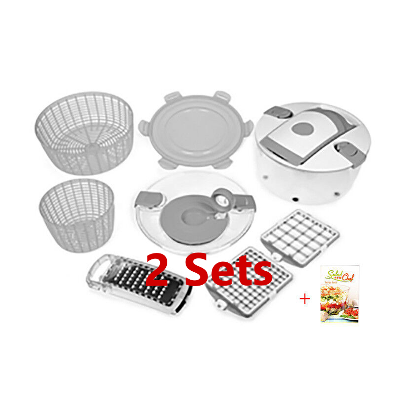 2er Sets-Genius Salat Chef Junior 10tlg.(Farbe Grau) 2er Sets-Genius Salat Chef Junior 10tlg.(Farbe Grau)
